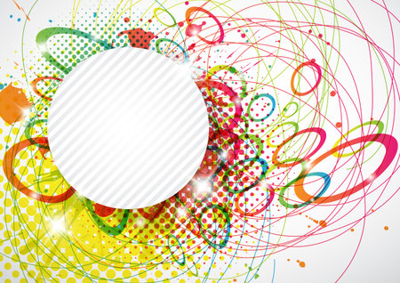 Abstract background with circles and copy spaceのイラスト素材
