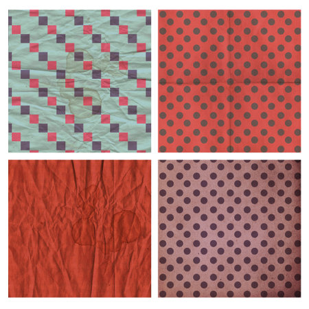 set with vintage pattern, retro textureの写真素材