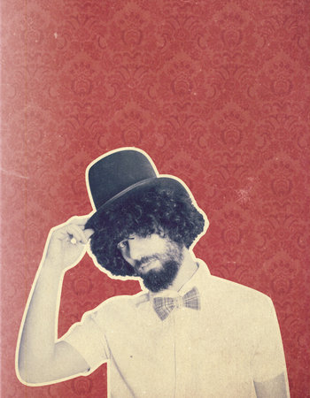 portrait of handsome man with bow-tieの写真素材