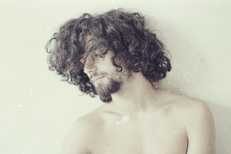 art photo of handsome man, vintage styleの写真素材