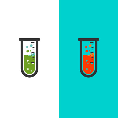 Chemical tube logo vectorのイラスト素材