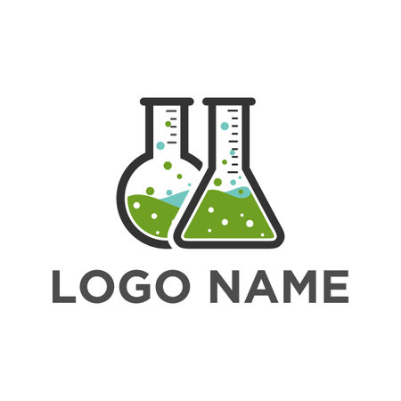 Chemical tube logo vectorのイラスト素材