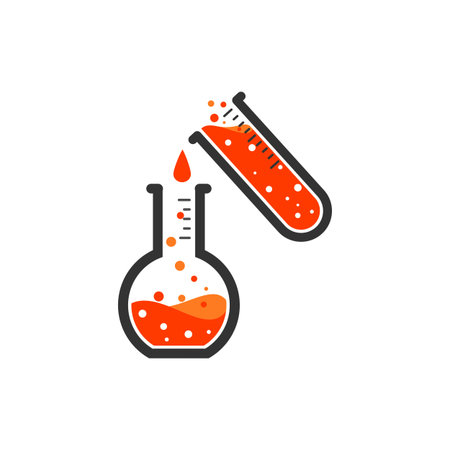 Chemical tube logo vectorのイラスト素材