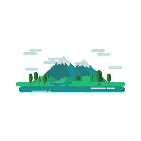 Landscape graphic design vector.のイラスト素材