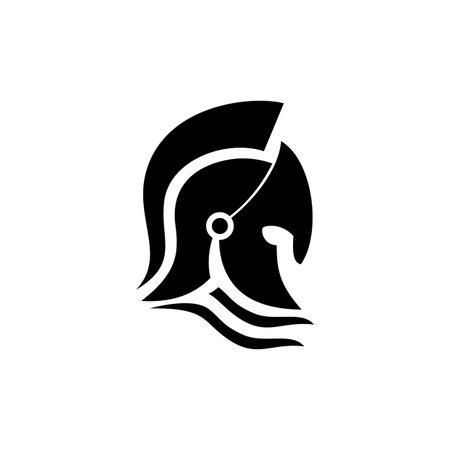 Spartan warrior head icon vector.のイラスト素材