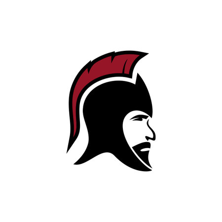 Spartan warrior head icon vector.のイラスト素材