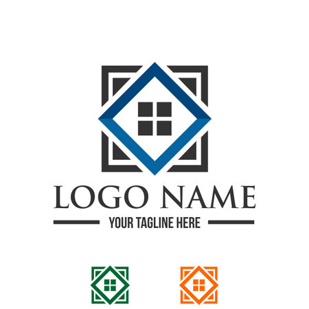 Icon of the house and building.のイラスト素材