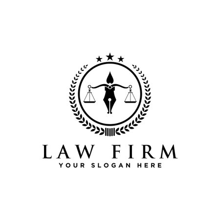 Law logo designのイラスト素材