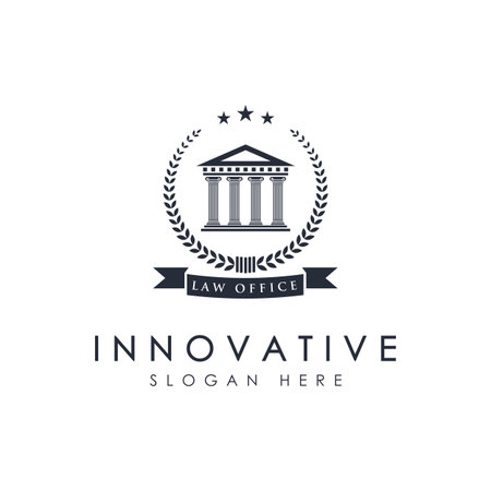 Law logo design vector illustrationのイラスト素材