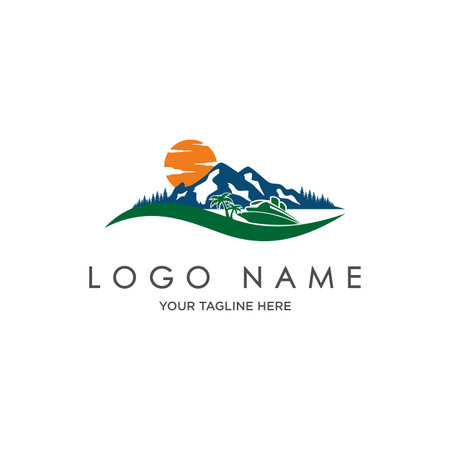 Landscape mountain Logoのイラスト素材