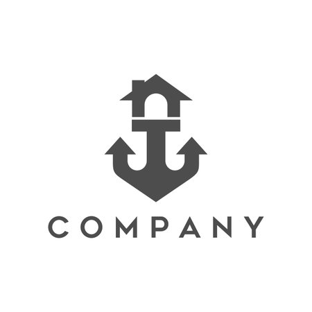 home anchor logo iconのイラスト素材
