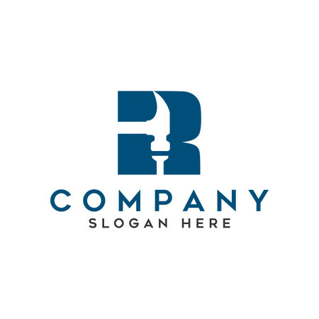 logo real estate letter "R" design iconのイラスト素材