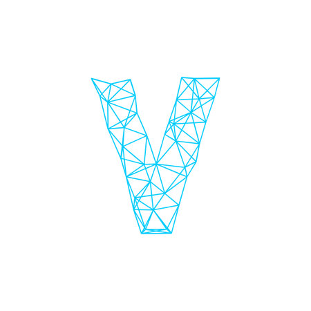 Abstract letter V icon design illustration on white background.のイラスト素材