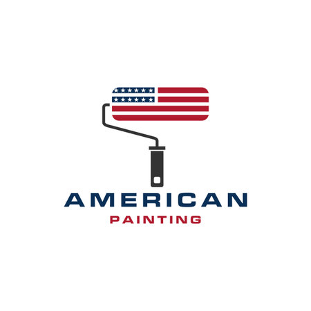 American painting icon vector.のイラスト素材
