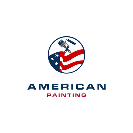 American painting logo vectorのイラスト素材