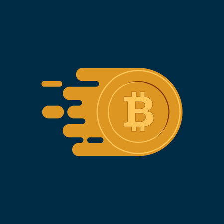 bitcoin and blockchain logo vector illustrationsのイラスト素材