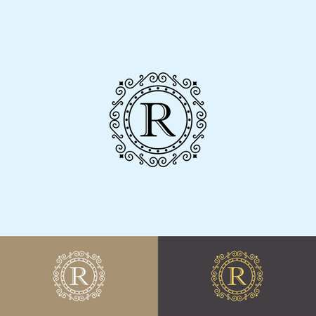 luxury brand, Real Estate, crest logo,crests,crown,royal, fashion,hotel logo,boutique brand,vector logo templateのイラスト素材