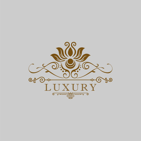 luxury brand vector logo templateのイラスト素材