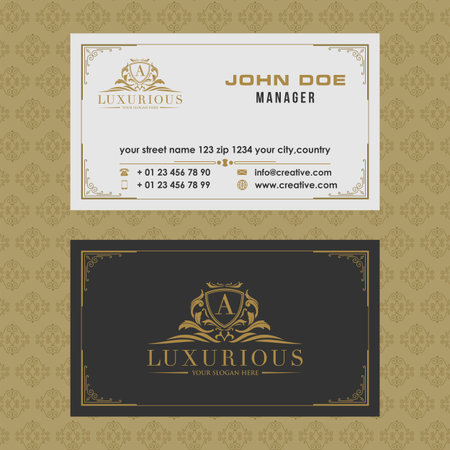 Luxurious icon and business cardのイラスト素材