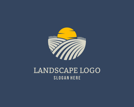 Agriculture Logo Template Design. Icon, Sign or Symbol.のイラスト素材