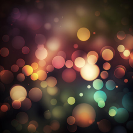 Abstract background with bokeh defocused colorful lights, created with generative AIの素材