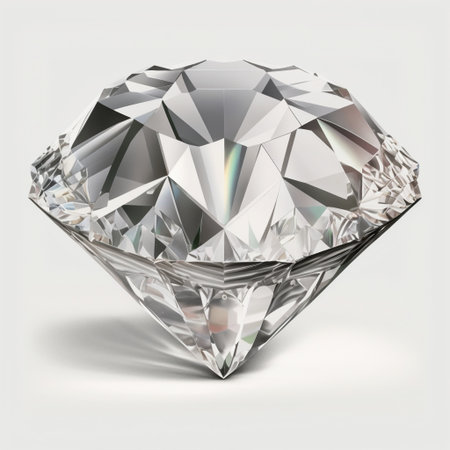 Dazzling diamond on the white background, created with generative AIの素材