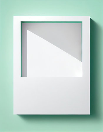 Empty frame with blank copy space on the wall, created with generative AIの素材