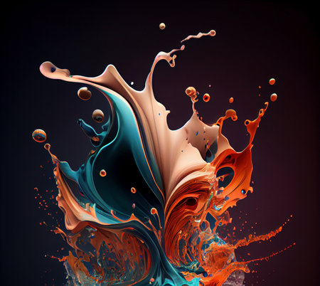 Colorful dream splash, created with generative AIの素材