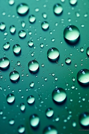 Raindrops on flat surface, created with generative AIの素材