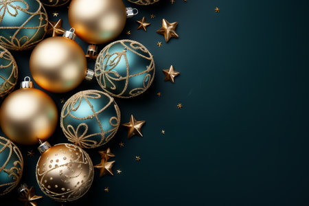 Christmas decoration with a copy space, created with generative AIの素材