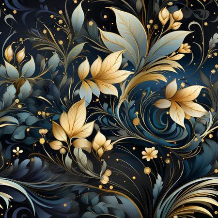 Beautiful elegant flower seamless pattern tile, created with generative AIの素材