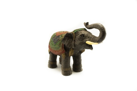 elephant Sculpture isolated on white background の写真素材