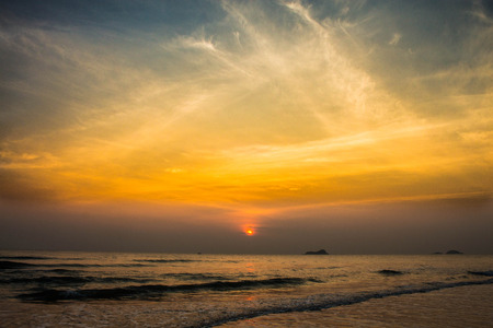 sunset beachの写真素材