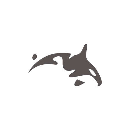 abstract whale logo icon flat vector concept graphic simple stylish designのイラスト素材