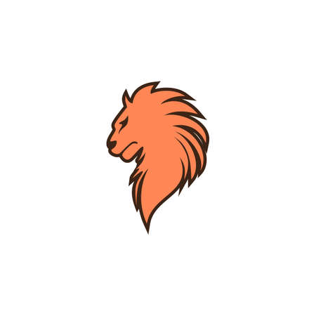 lion head stylish logo icon flat vector concept graphic simple stylish designのイラスト素材