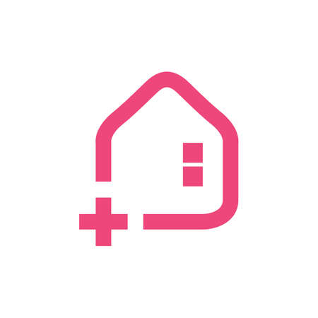 medical hospital clinic logo icon flat vector concept graphic simple stylish designのイラスト素材