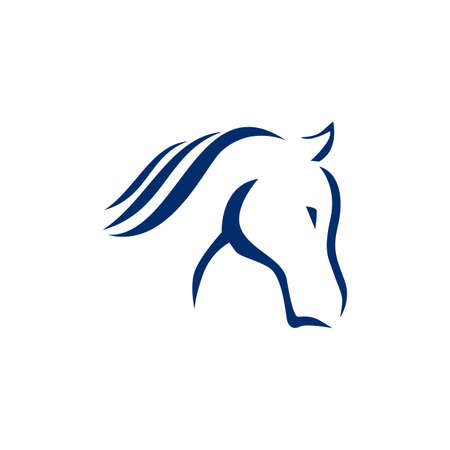 horse head abstract logo icon flat concept vector graphic designのイラスト素材