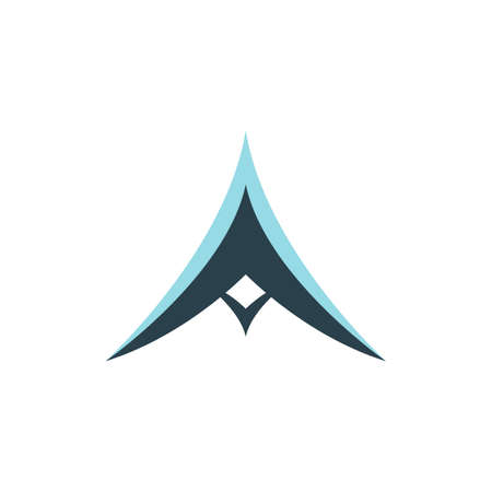 letter A mountain logo icon flat vector concept graphic designのイラスト素材