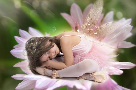 Sleeping fairyの写真素材