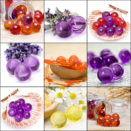 collection of bath pearlsの写真素材