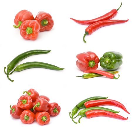 collection of pepper fruitsの写真素材