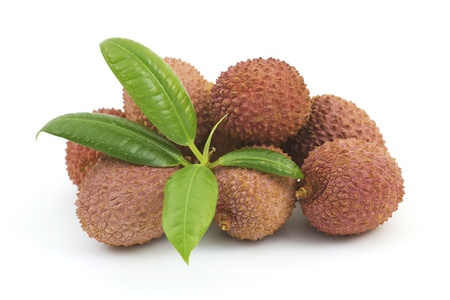 fresh lychee fruitsの写真素材