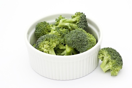 broccoli pieces in bowlの写真素材