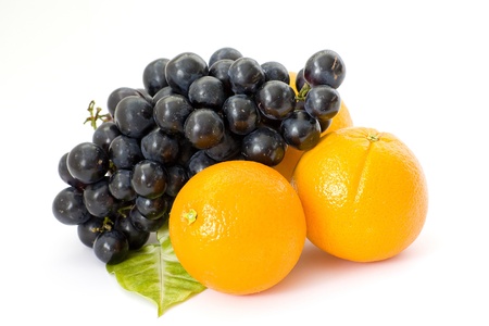 orange and grapeの写真素材
