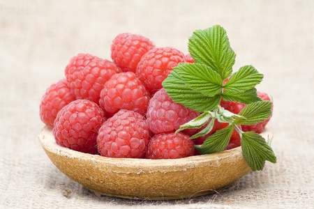 close up of fresh raspberriesの写真素材