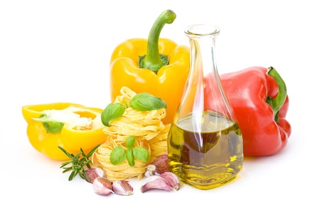 ingredient to make maccaroniの写真素材