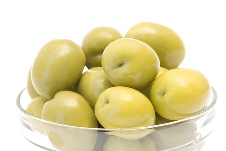 bowl full of olivesの写真素材