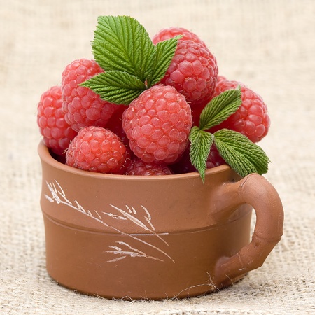 close up of fresh raspberriesの写真素材