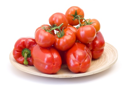 tomatoes and pepperの写真素材