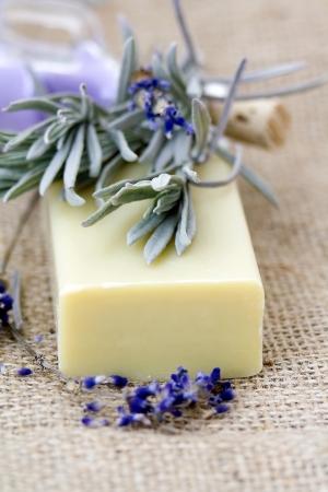bar of natural soapの写真素材